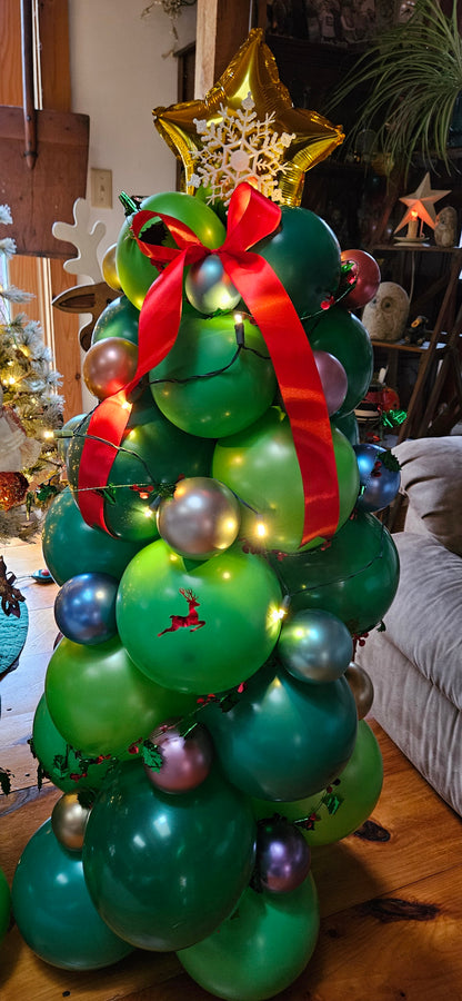 Custom balloon tower for Christmas party in Mansfield CT